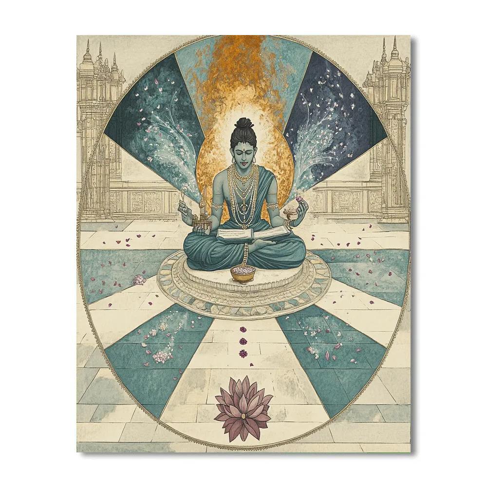 Brahma In The Four Winds Mandala Courtyard DIY paint by numbers