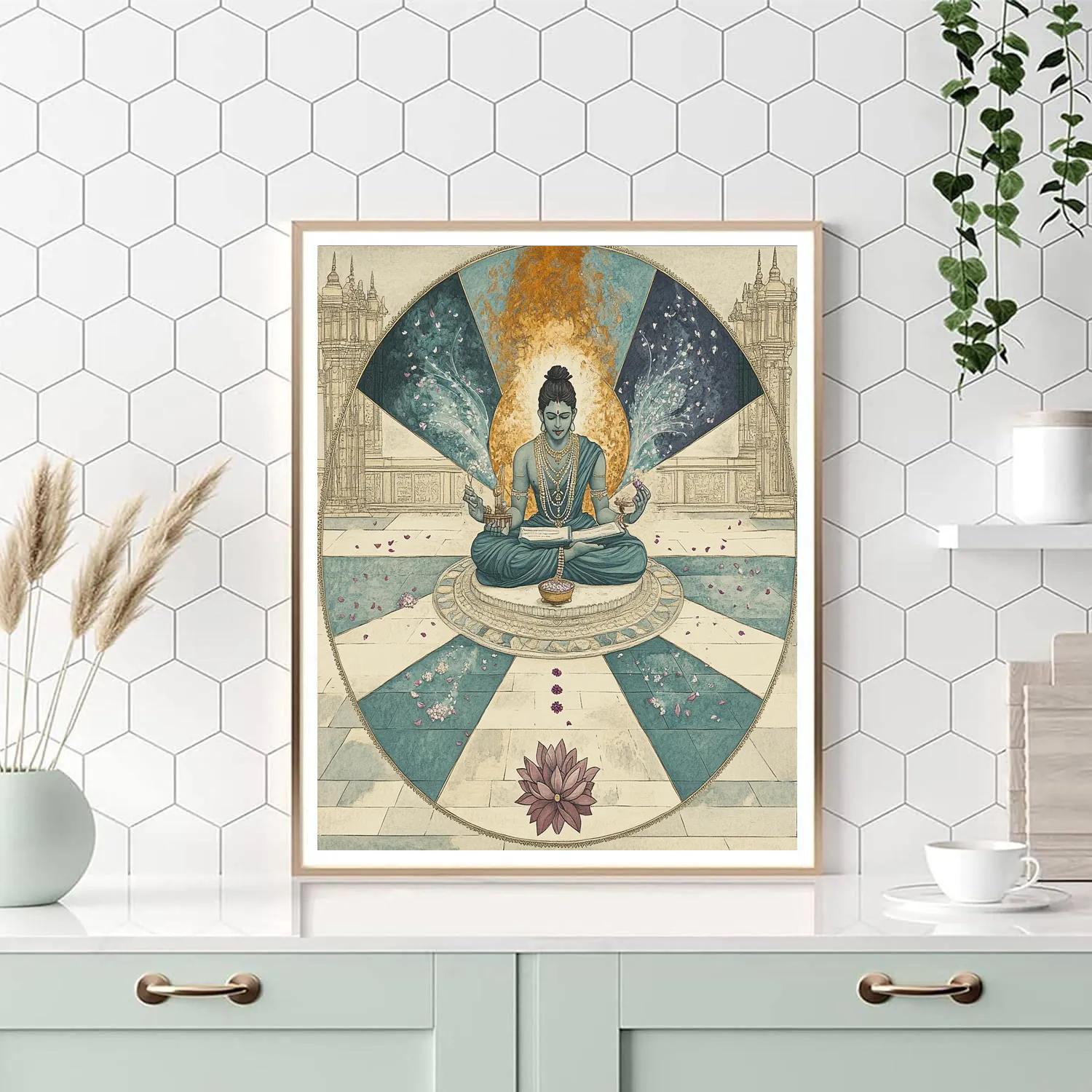 Brahma In The Four Winds Mandala Courtyard DIY paint by numbers