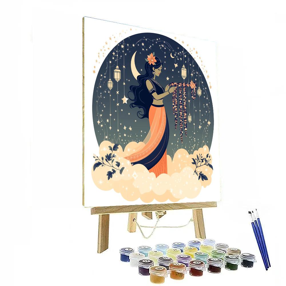 Parvati Crafted Sky Garland painting number kit