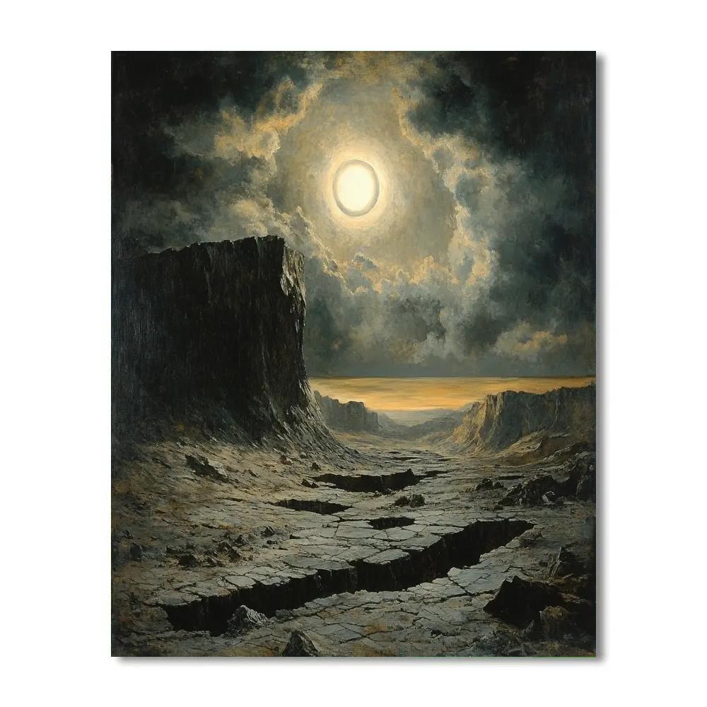 Francisco Goya Inspired Eclipse Over Basalt Ridge Painting by numbers kit