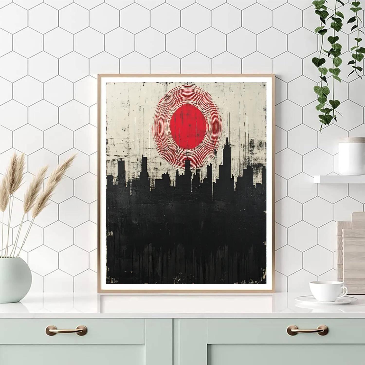 Banksy Inspired Silent Siren Skyline paint by color