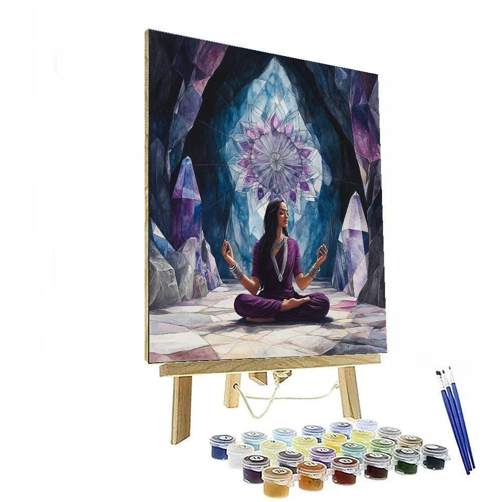 Parvati With The Crystal Cave Mandala paint by numbers