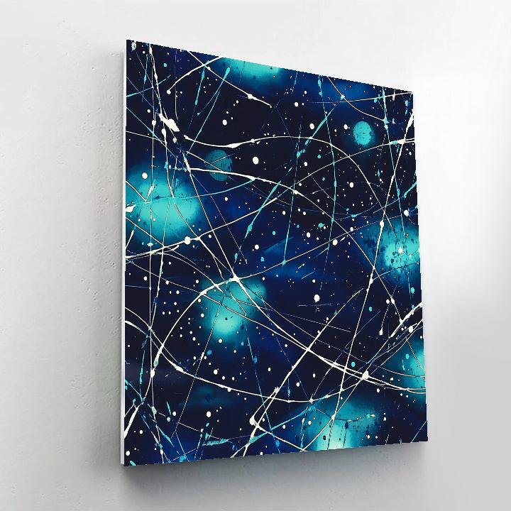 Jackson Pollock Inspired Auroral Magnetosphere Drip Field painting number kit