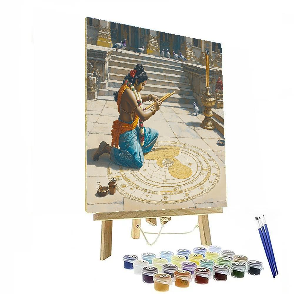 Krishna And The Sandalwood Scent Map Painting by numbers kit