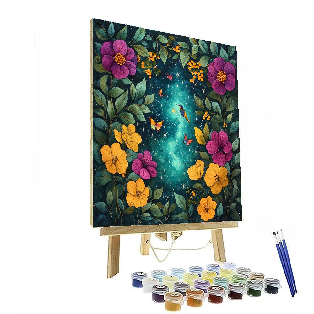 Frida Kahlo Inspired Nebula Garden Of Resilience paint by number