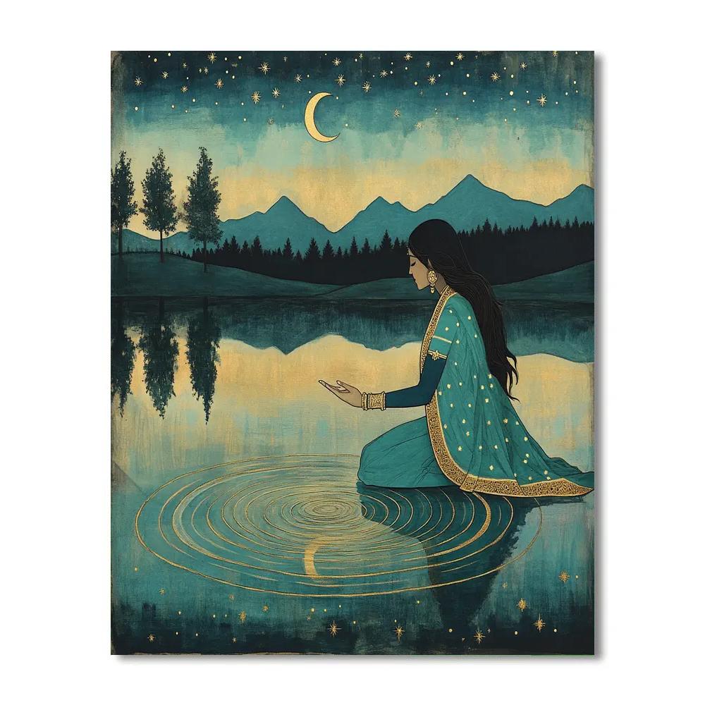 Parvati And The Stardust Mirror Lake DIY paint by numbers