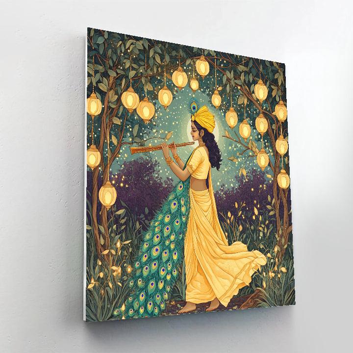 Krishna In The Lantern Orchard Paint by numbers art