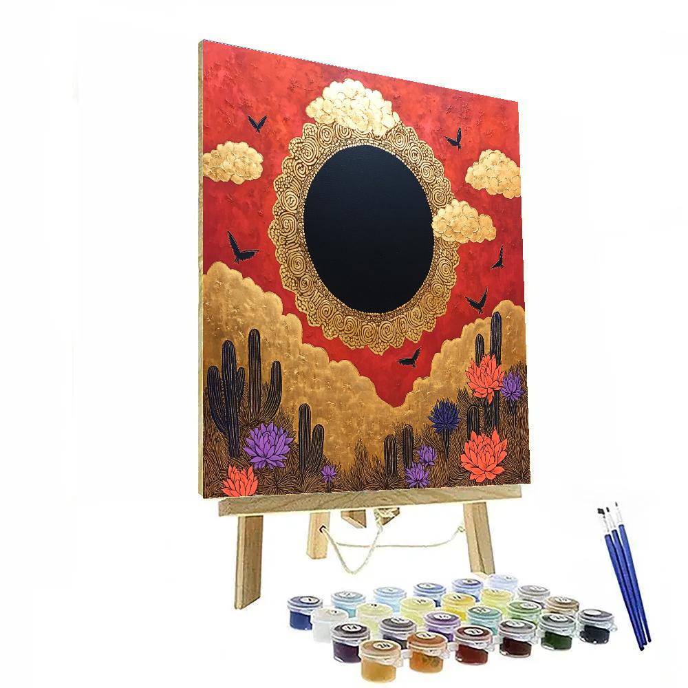 Frida Kahlo Inspired Eclipse Of Inner Weather Paint by numbers kits