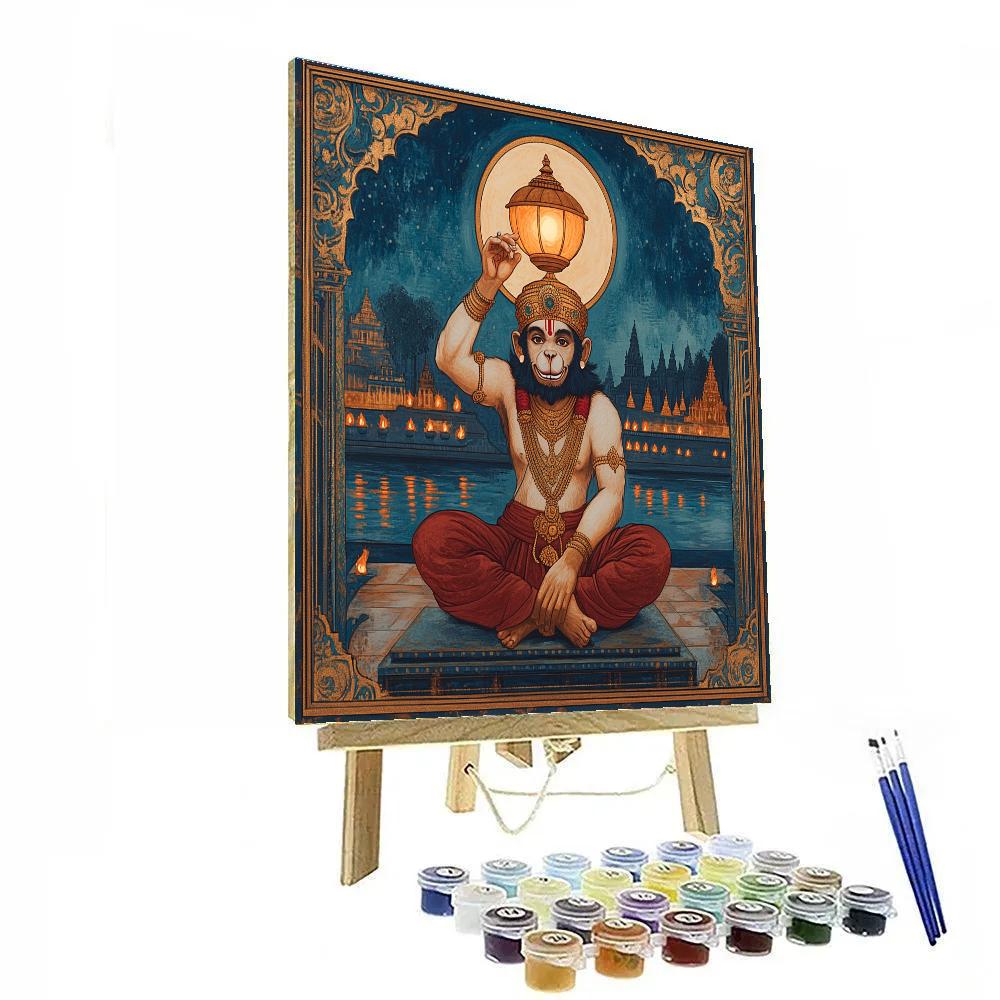 Hanuman Sky Lantern Blessing painting number kit