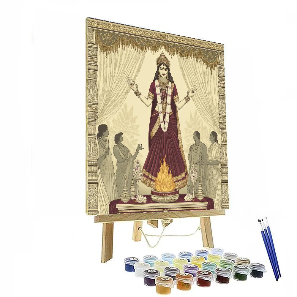 Wedding Blessing Pavilion With Parvati Numbered painting kits