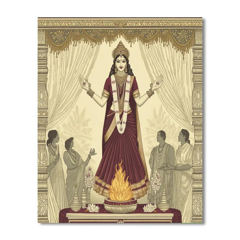 Wedding Blessing Pavilion With Parvati Numbered painting kits