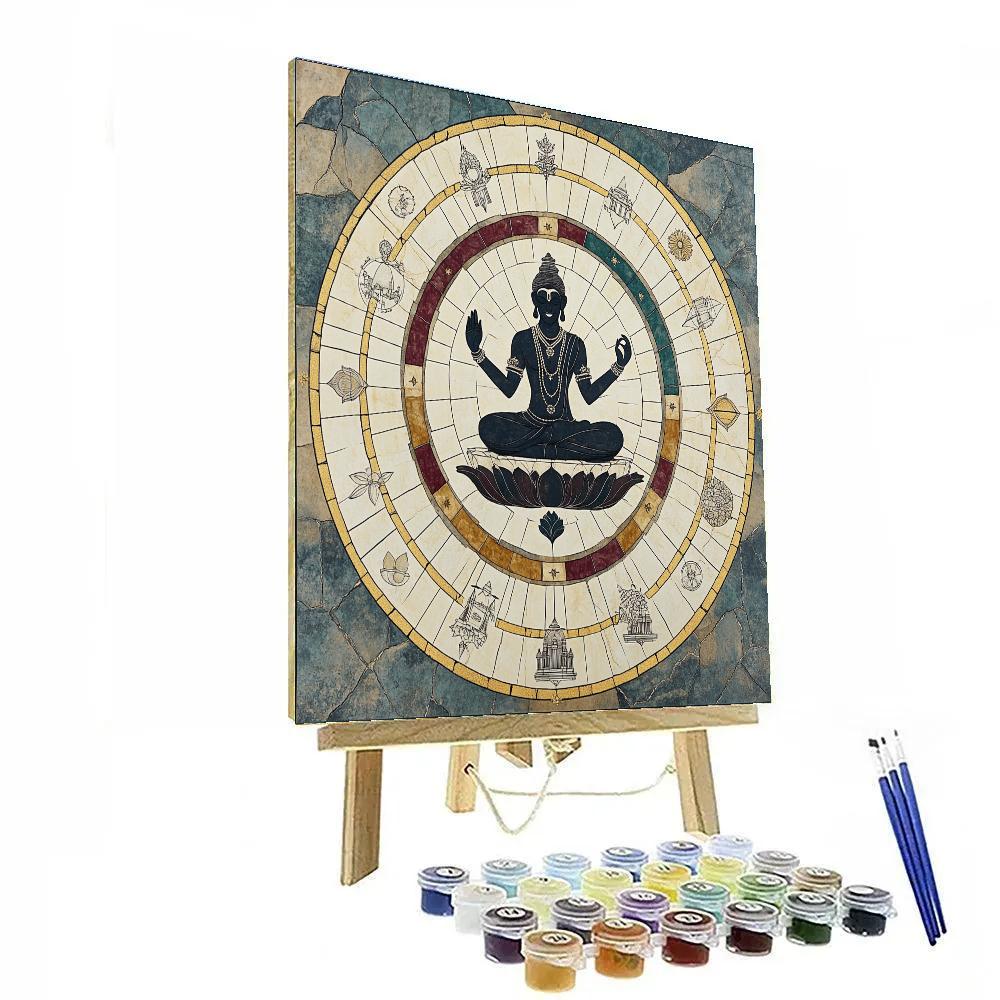 Brahma In The Artisan Mosaic Of Time Rings DIY paint by numbers