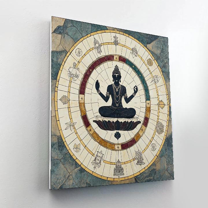 Brahma In The Artisan Mosaic Of Time Rings DIY paint by numbers