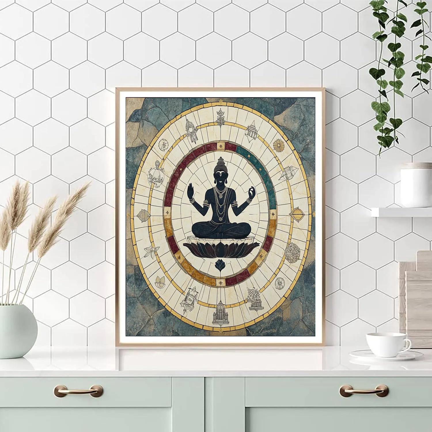 Brahma In The Artisan Mosaic Of Time Rings DIY paint by numbers