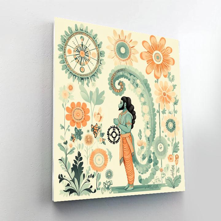 Clockwork Garden With Hanuman Guardian painting number kit