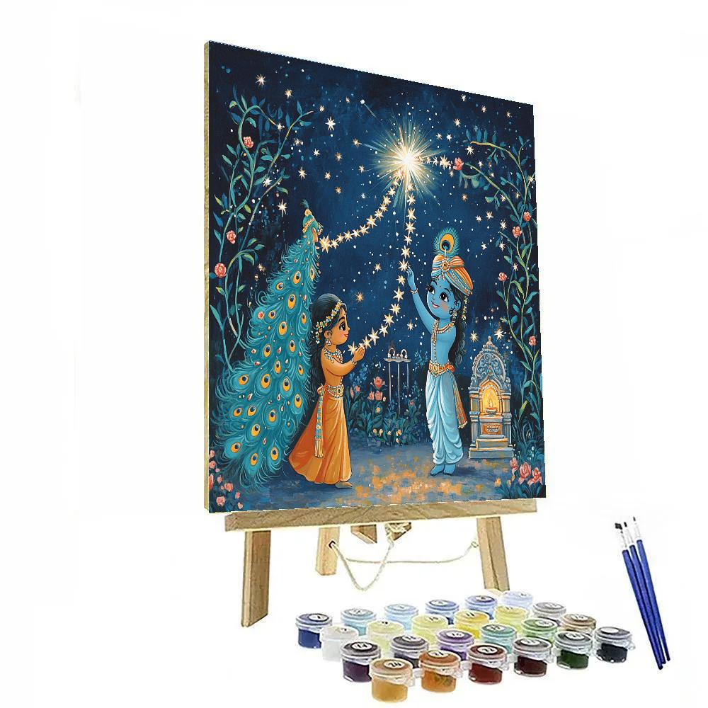 Krishna With The Constellation Garland Weaver paint by numbers