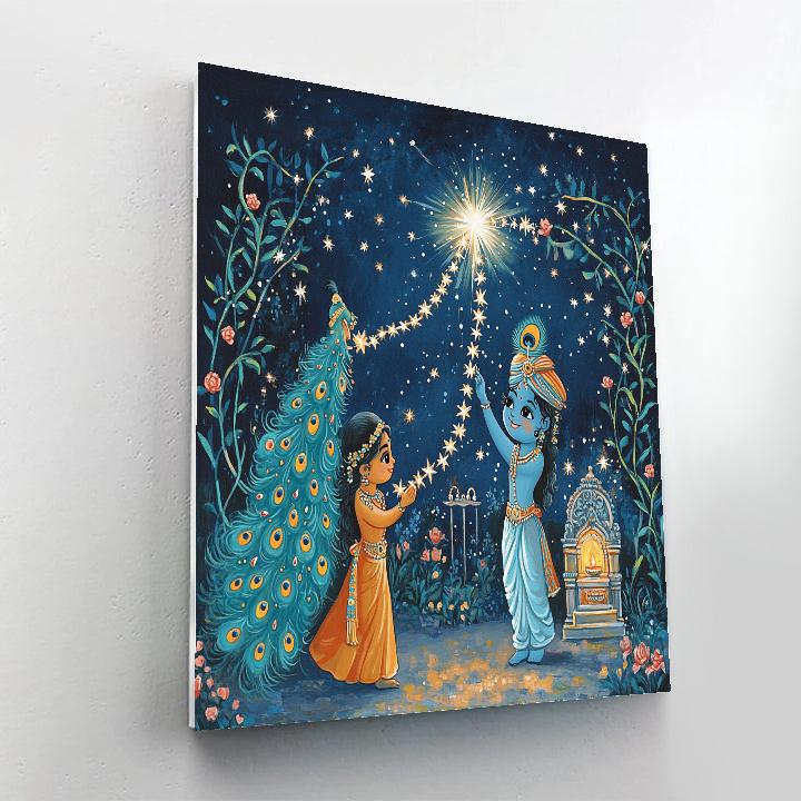 Krishna With The Constellation Garland Weaver paint by numbers