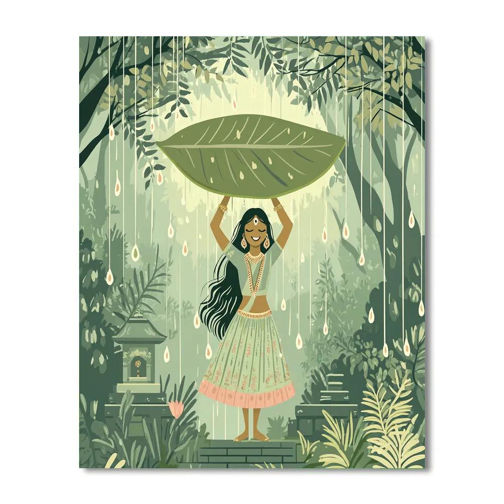 Forest Rain Shield Parvati paint by number