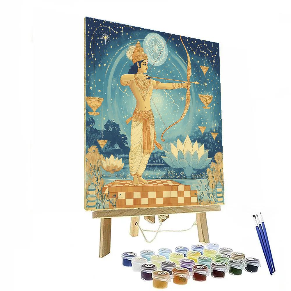 Lotus Observatory With Rama In Starlight paint by color