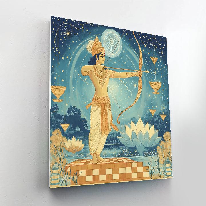 Lotus Observatory With Rama In Starlight paint by color