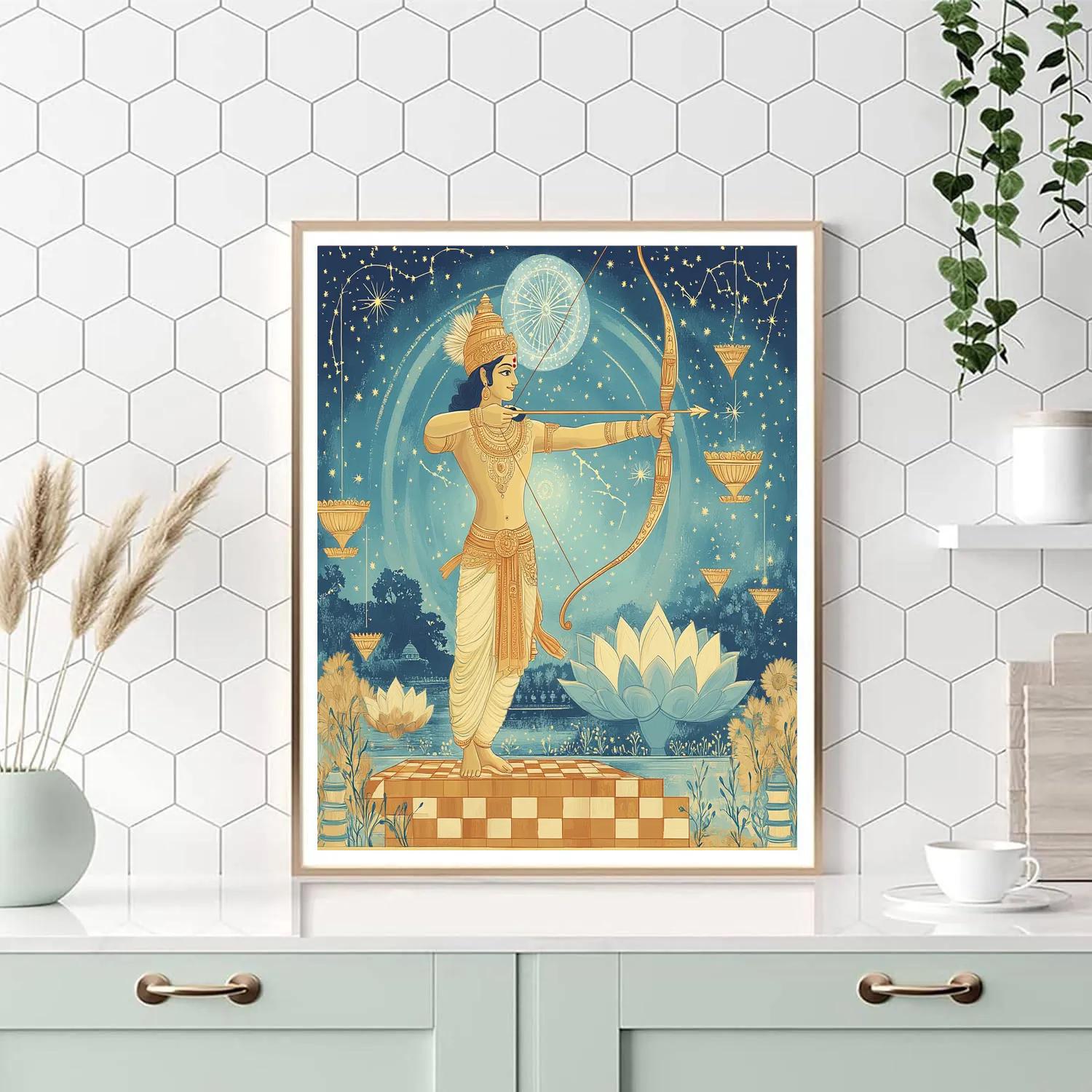 Lotus Observatory With Rama In Starlight paint by color