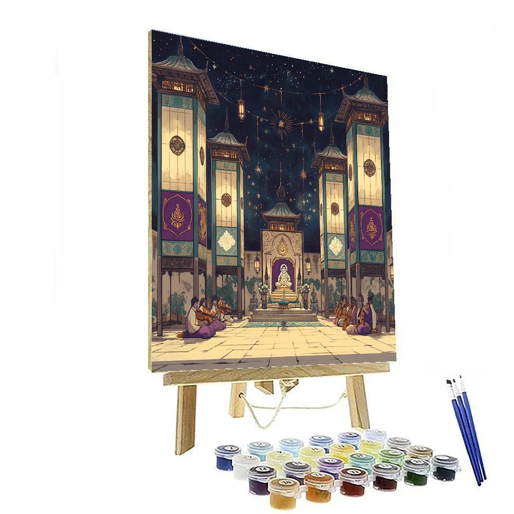 Brahma In The Lantern Court Of Four Hymns paint by color