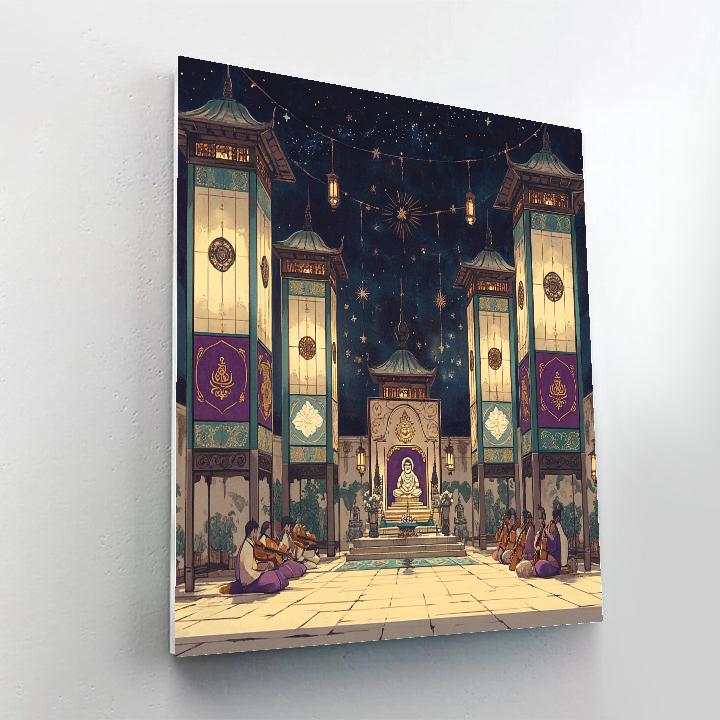 Brahma In The Lantern Court Of Four Hymns paint by color