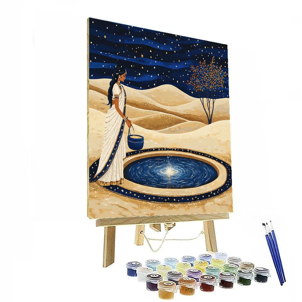 Parvati At The Desert Star Well paint by color