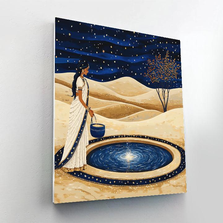 Parvati At The Desert Star Well paint by color