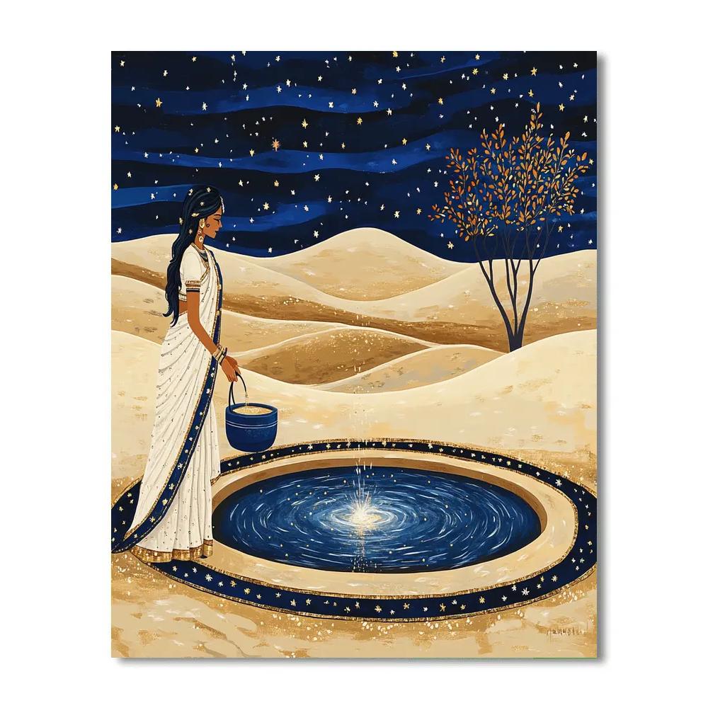Parvati At The Desert Star Well paint by color
