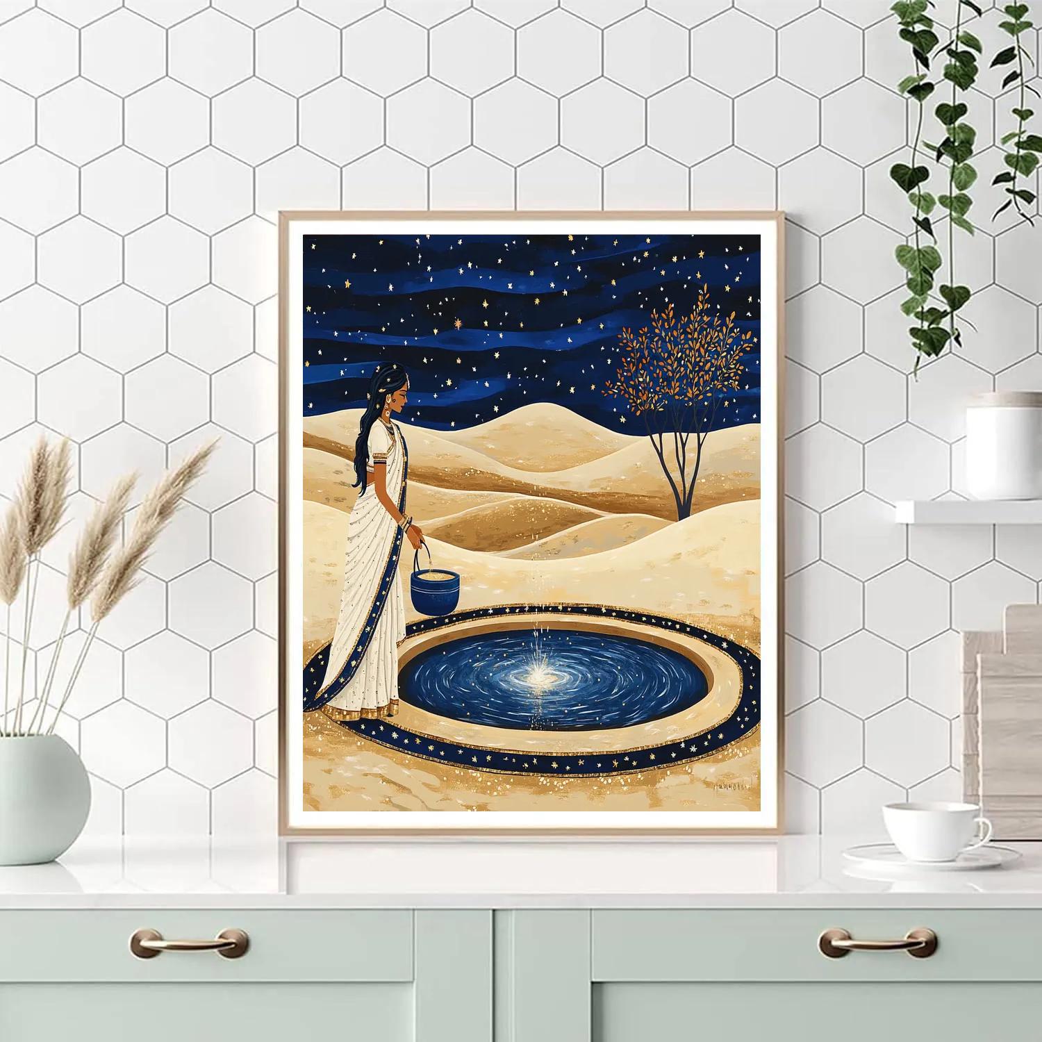 Parvati At The Desert Star Well paint by color
