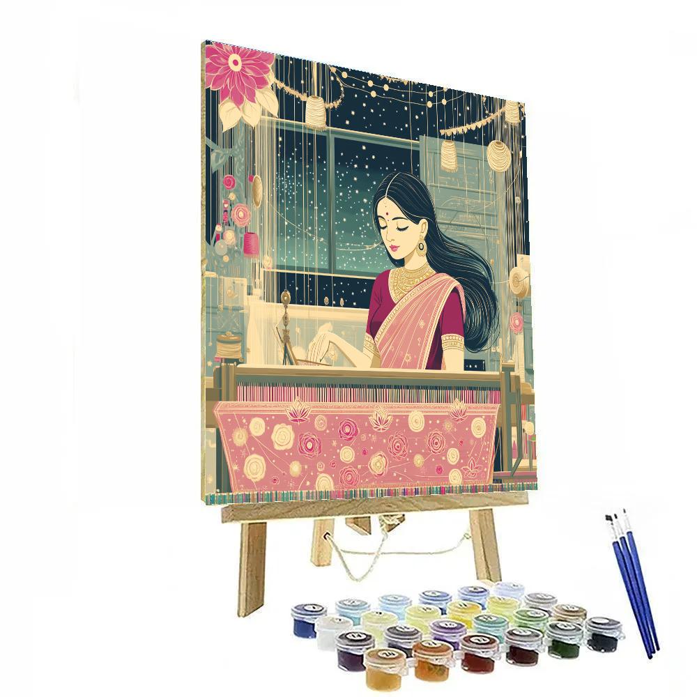 Parvati At The Celestial Weaving Loom Paint by numbers kits