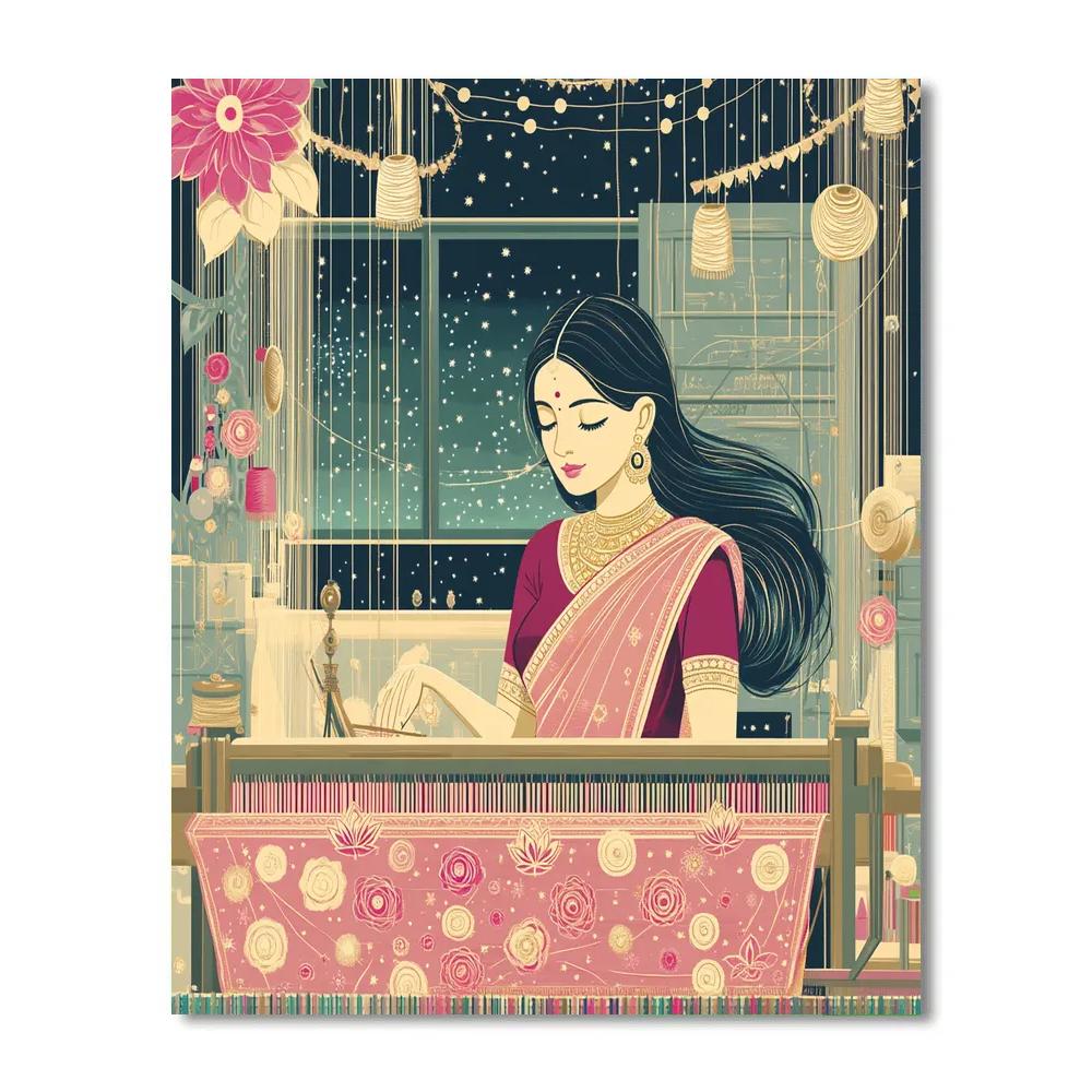 Parvati At The Celestial Weaving Loom Paint by numbers kits