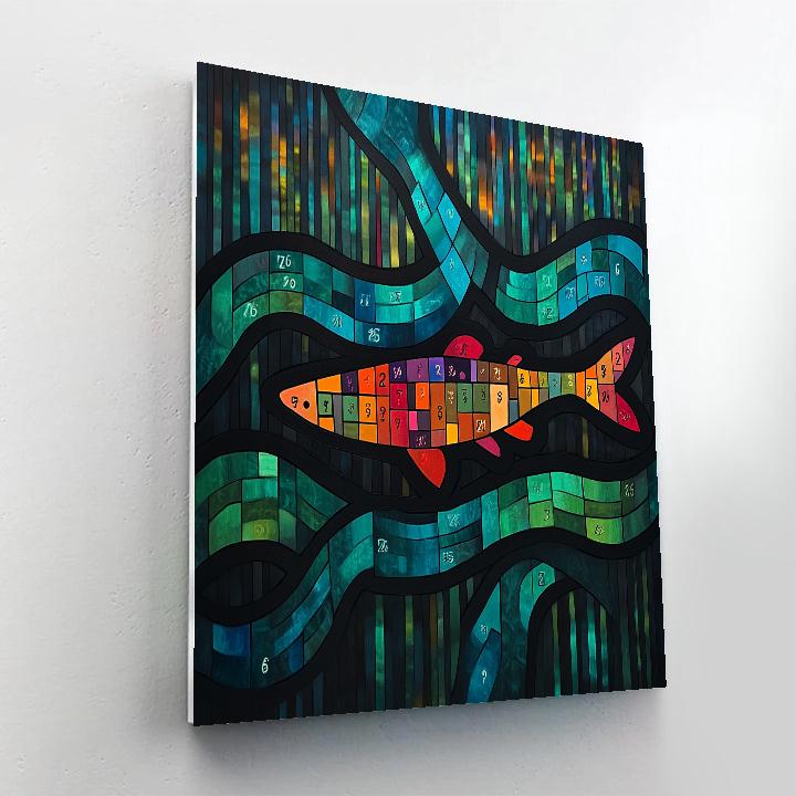 Norval Morrisseau Inspired Salmon Of The Seven River Pathways Paint by numbers kits