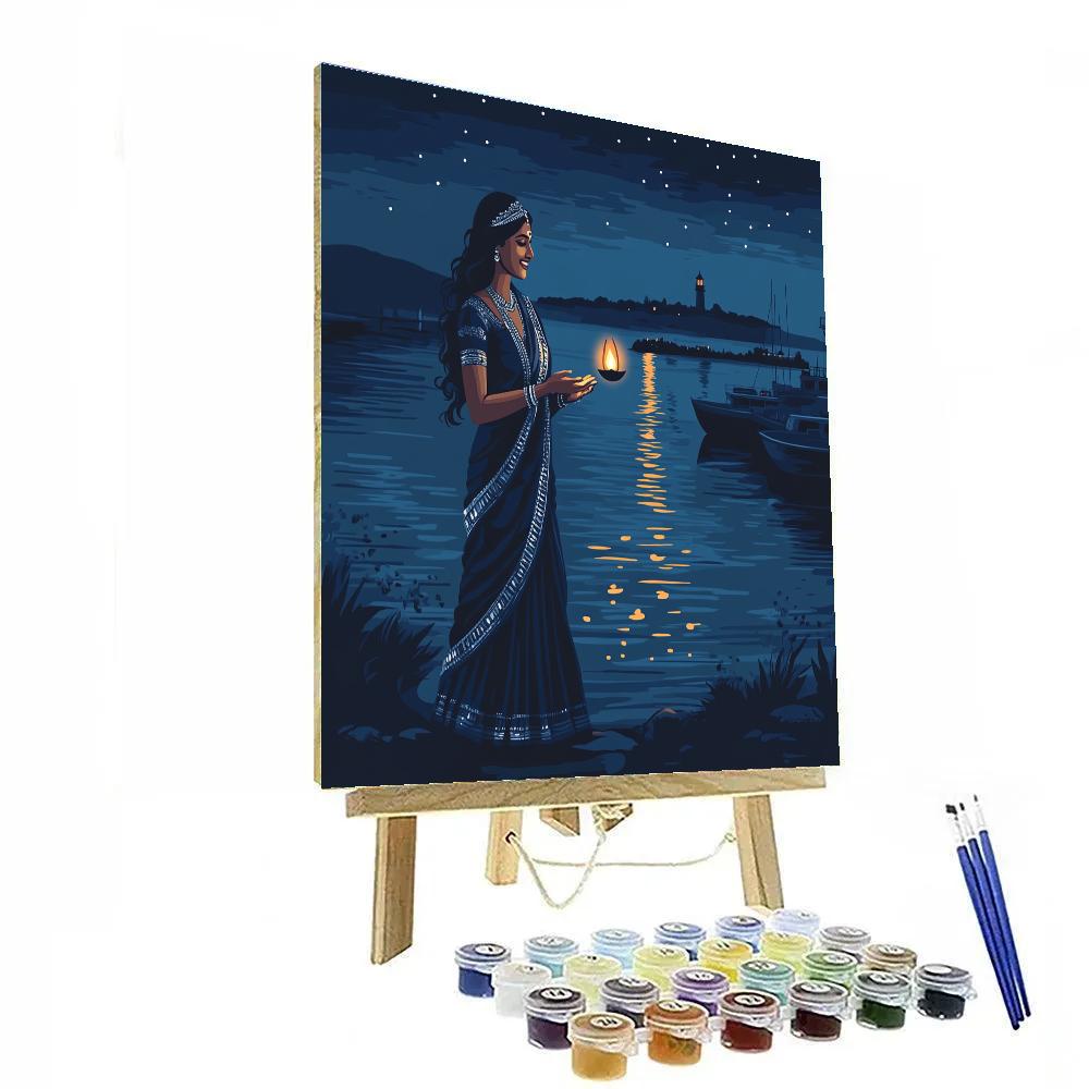 Harbor Lantern Vigil With Parvati Paint by numbers art