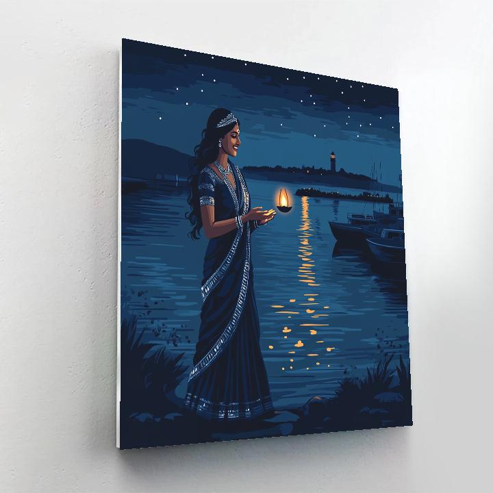 Harbor Lantern Vigil With Parvati Paint by numbers art