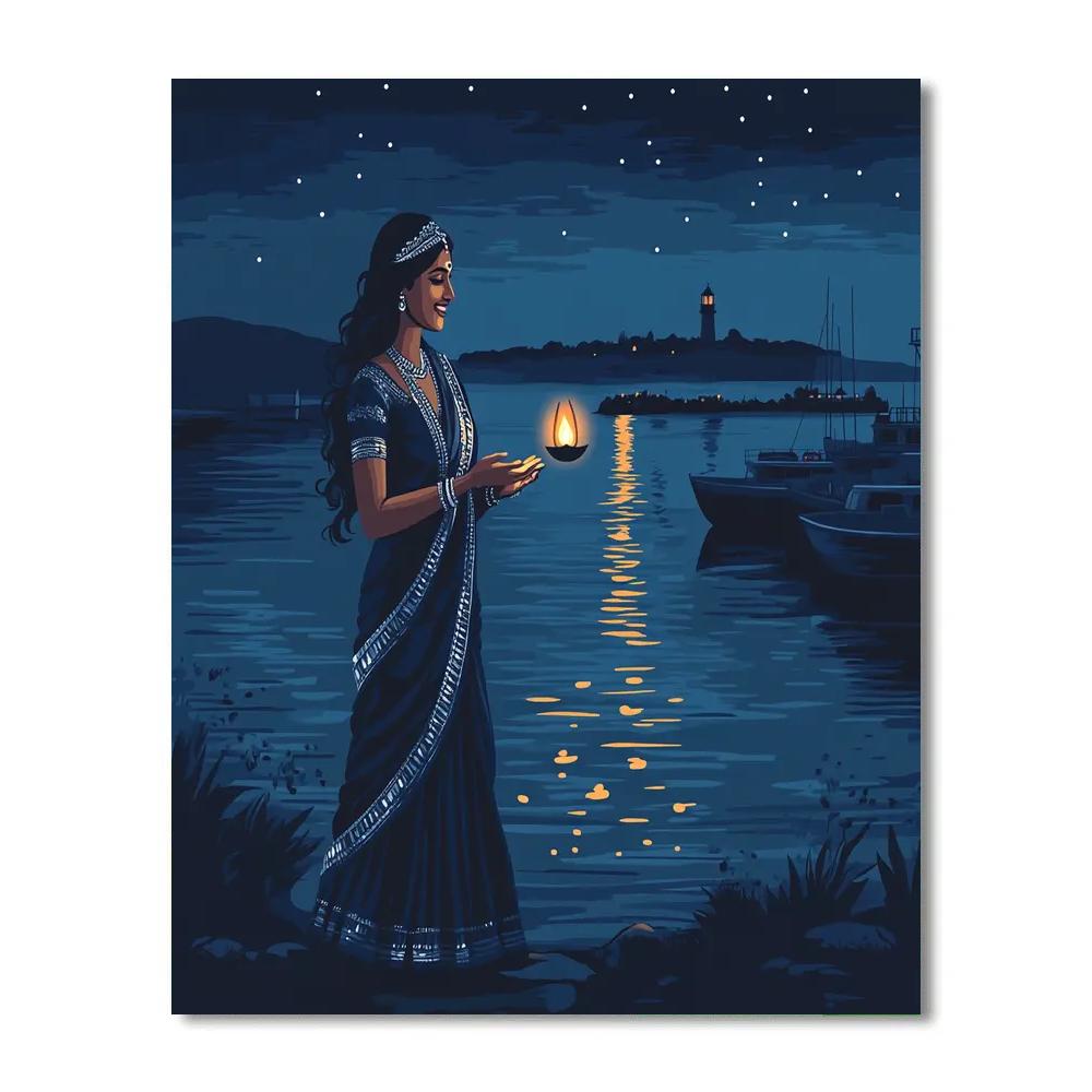 Harbor Lantern Vigil With Parvati Paint by numbers art