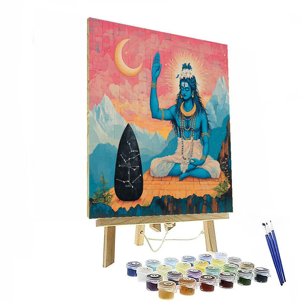 Shiva Constellation Linga At Dawn painting number kit