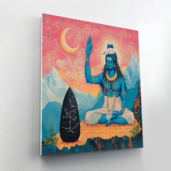 Shiva Constellation Linga At Dawn painting number kit