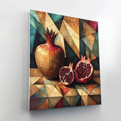 Pablo Picasso Inspired Fractured Still Life Of Pomegranates And Earthenware Vessel Paint by numbers kits