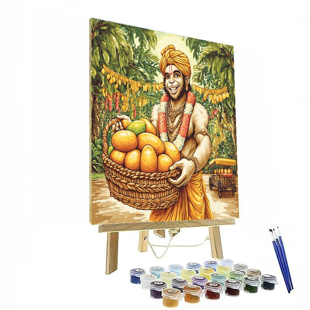 Hanuman Orchard Harvest Celebration paint by color