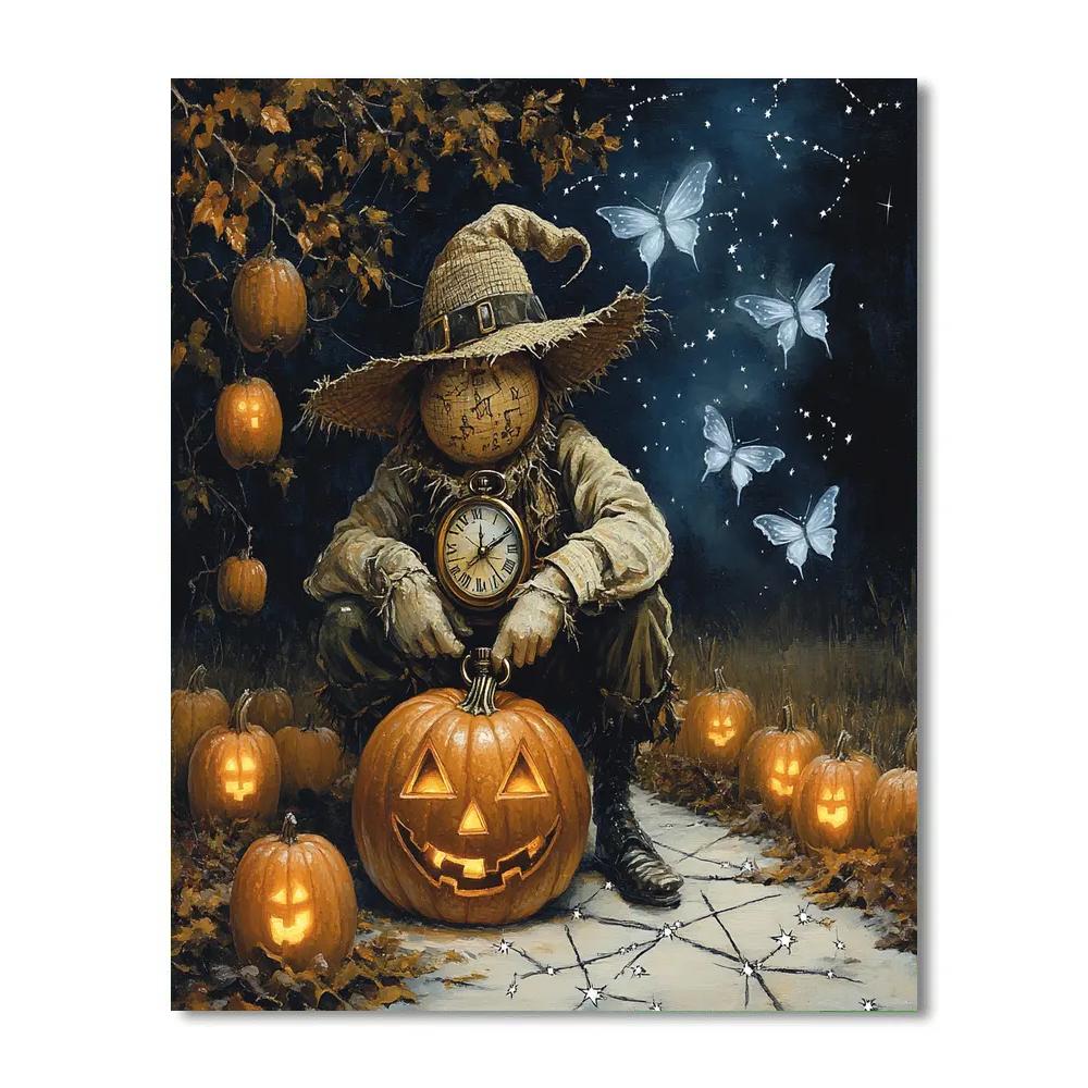 Spooky Timekeeper Orchard paint by number
