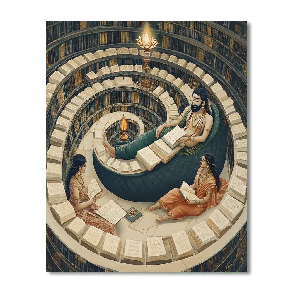Ananta Shesha Library Of Eternal Verses paint by numbers