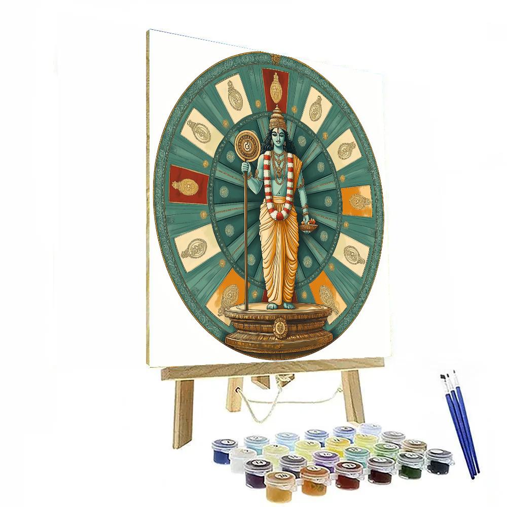 Dashavatara Carousel Of Sacred Motion painting number kit