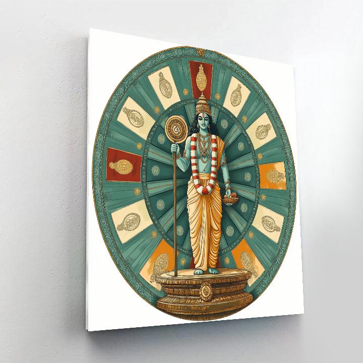 Dashavatara Carousel Of Sacred Motion painting number kit