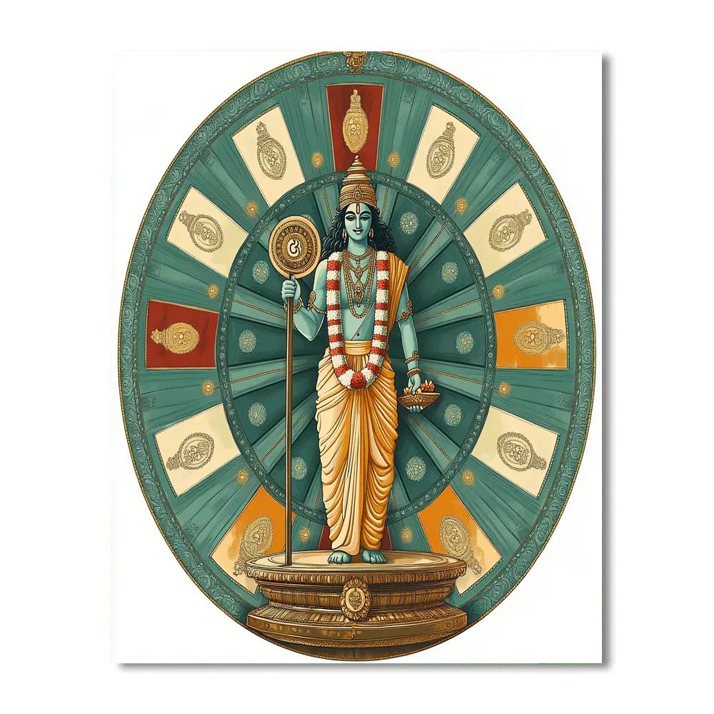 Dashavatara Carousel Of Sacred Motion painting number kit