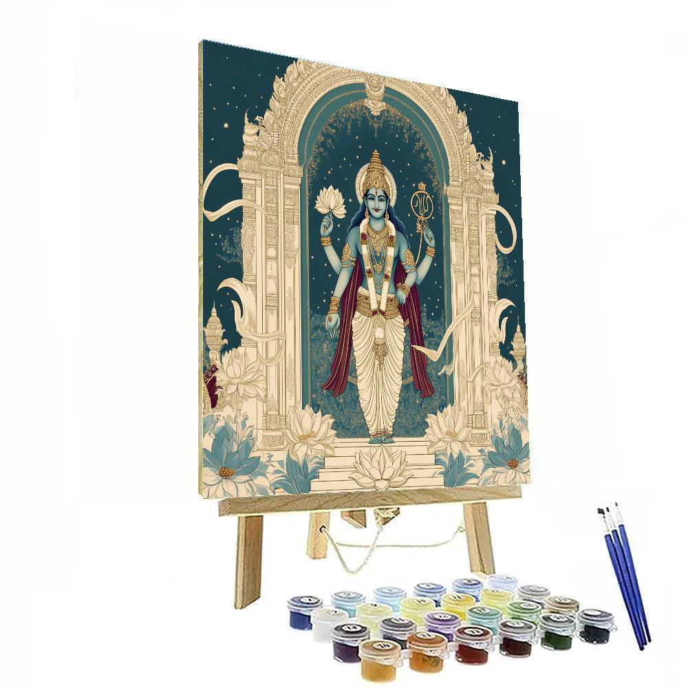 Vaikuntha Gatekeeper With Four Winds painting number kit