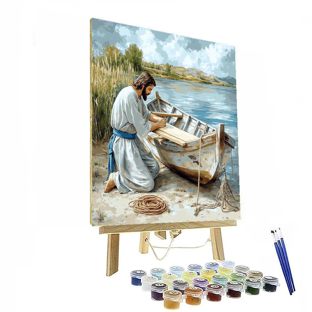 Jesus Boat Builder Of The Quiet Shore Painting by numbers kit