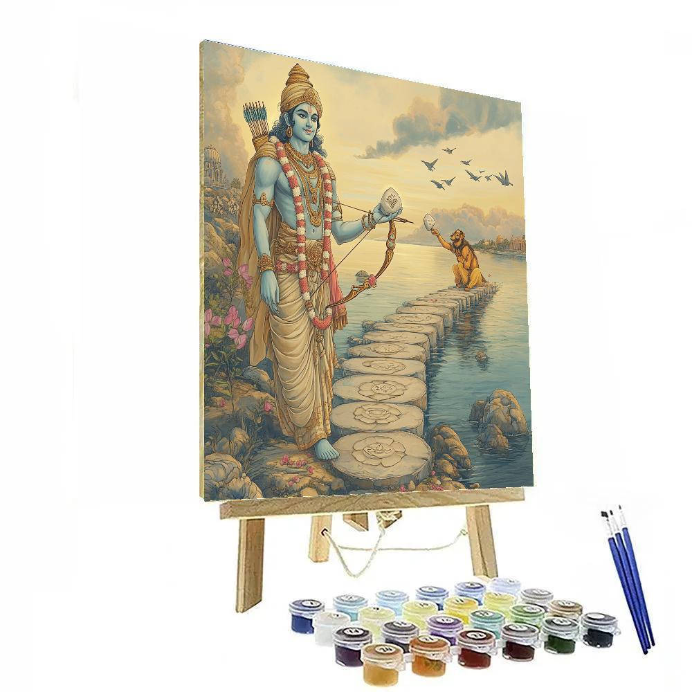 Rama Bridge Of Lotus Stones paint by color