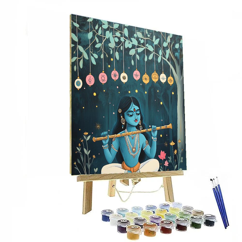 Krishna Flute Tuning The Planetary Chimes Painting by numbers kit